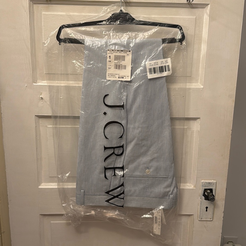 J.Crew Ludlow Slim Dress Pants in Blue Stripe 30/32